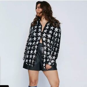 Nasty Gal Plus Size Star Sequin Shirt

Size US 18. Worn 2x 

Perfect condition